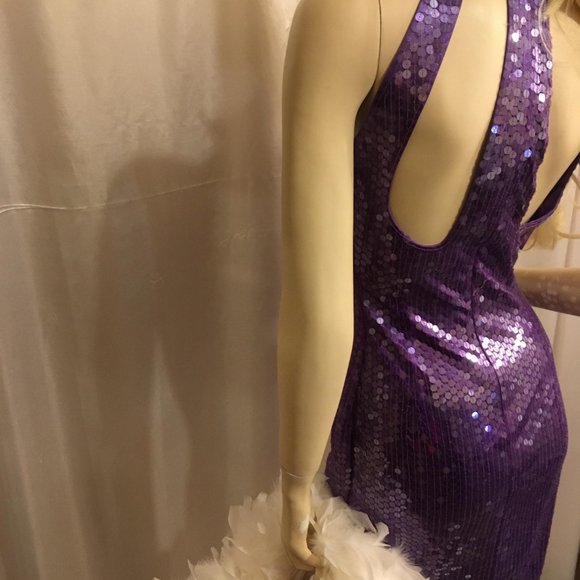 Purple Sequin Prom Dress - Picture 4 of 13